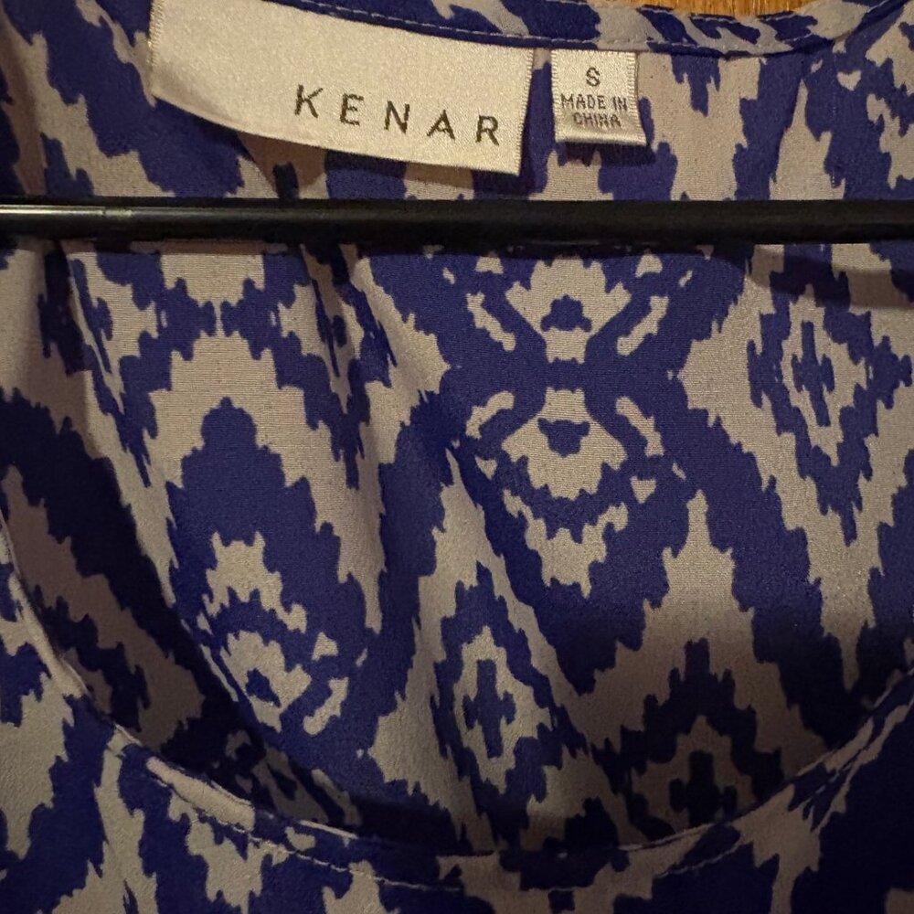 Blue & White Geometric Print Tank Top - Picture 2 of 5